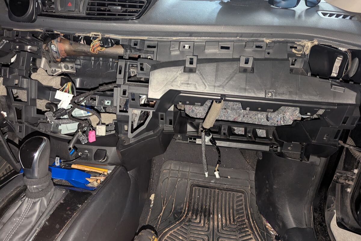 Interior wiring and dash harness work